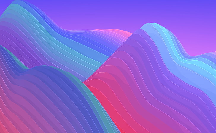 abstract, shapes, colorful, warm colors, cyan, pink, red, violet, HD wallpaper