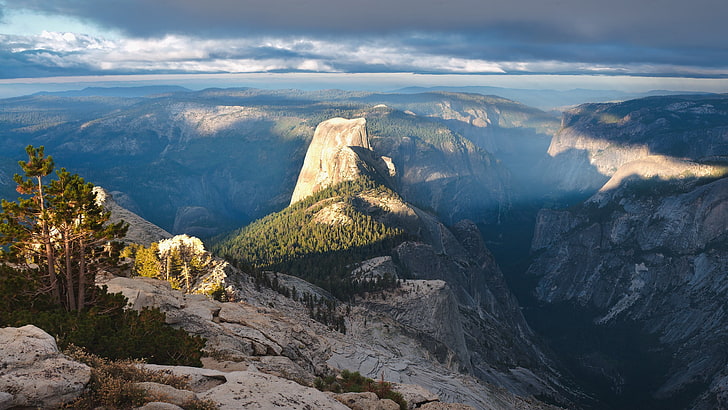 gray mountain, landscape, Yosemite National Park, nature, scenics