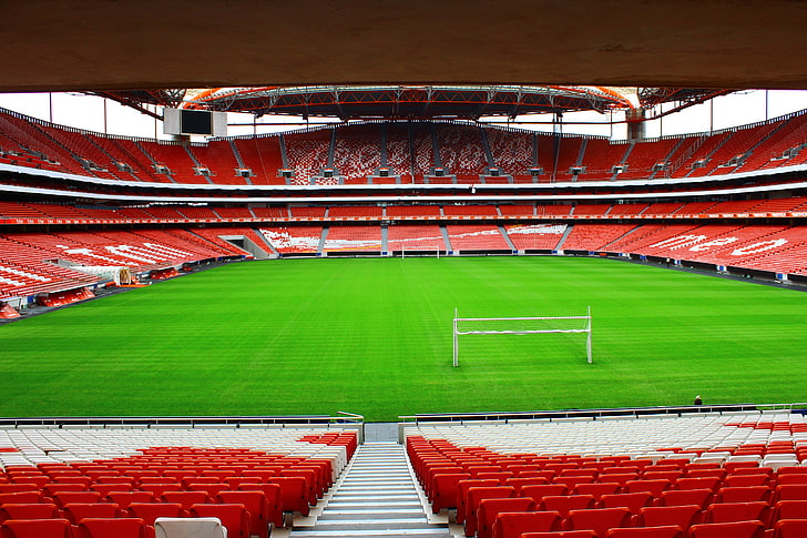 S.L. Benfica, soccer, Portugal, stadium, sport, seat, green color, HD wallpaper