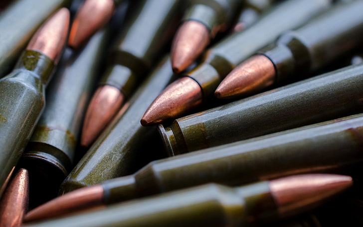 5.56 Bullets, assorted bullet lot, War & Army, red nose, ammunition, HD wallpaper