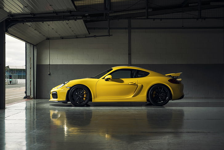 Porsche, Porsche Cayman GT4, Car, Sport Car, Vehicle, Yellow Car