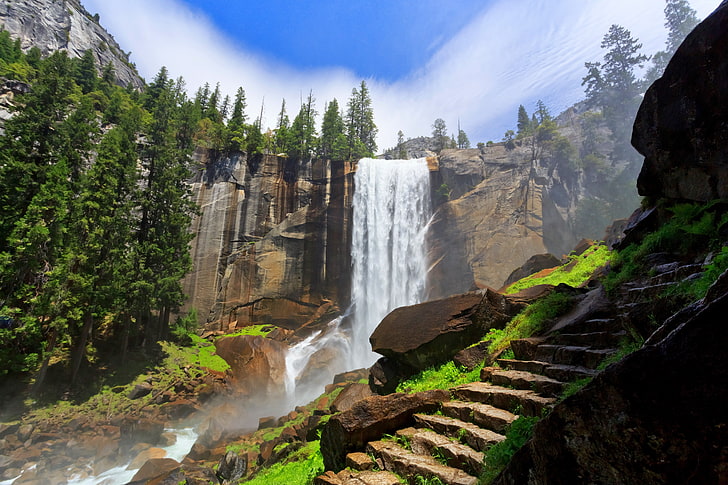 OSX, 4k, mountains, apple, Yosemite, forest, 5k, HD wallpaper