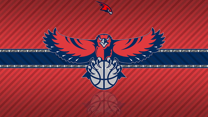 Basketball, Atlanta Hawks, Emblem, Logo, NBA, HD wallpaper