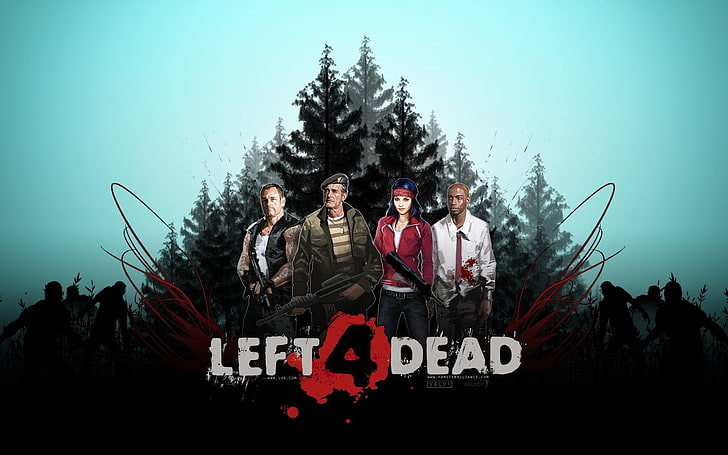 Left 4 Dead wallpaper, gang, game, Left 4 Dead 2, people, men, HD wallpaper