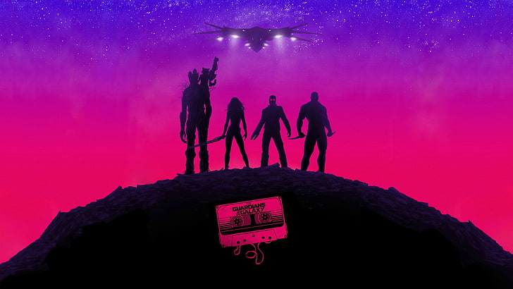 spaceship, warrior, Guardians of the Galaxy, group of people