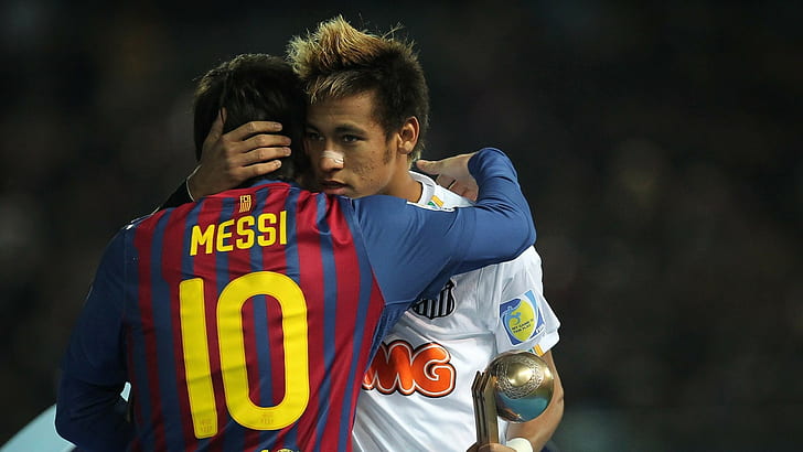 Download Messi and Neymar celebrate success for FC Barcelona Wallpaper   Wallpaperscom