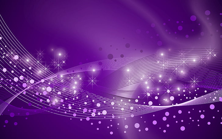 white lights digital wallpaper, line, circles, stars, purple background, HD wallpaper
