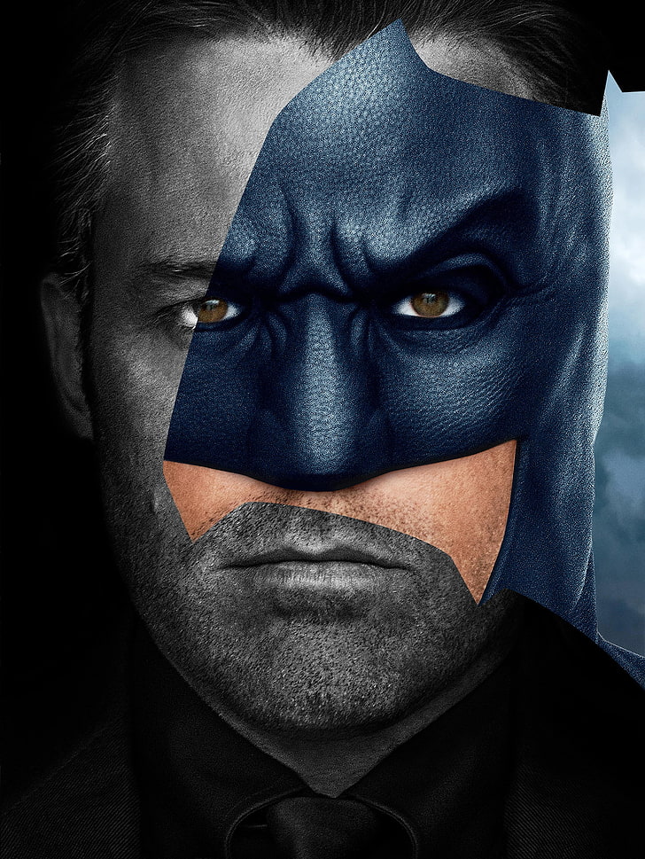 Justice League, Batman, Ben Affleck, portrait, headshot, adult, HD wallpaper