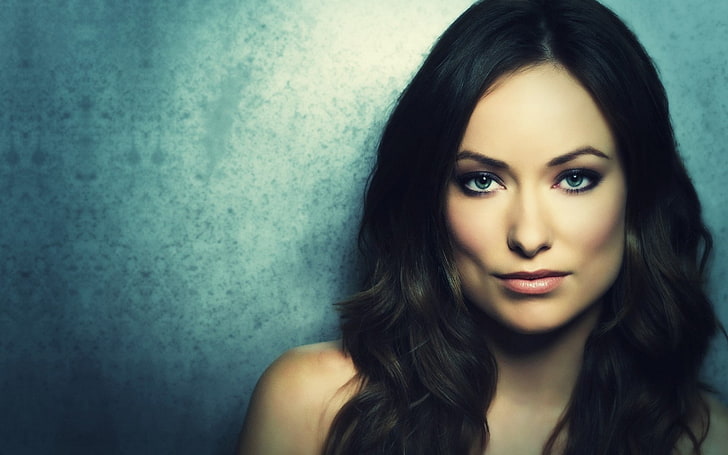 Olivia Wilde, women, face, actress, blurred, color correction