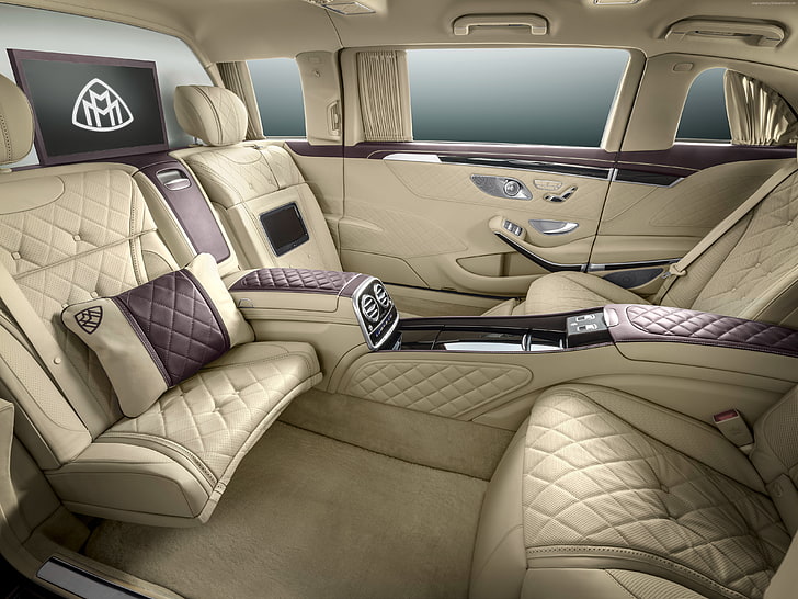 interior, luxery., sedan, Mercedes Maybach S600 Pullman, HD wallpaper