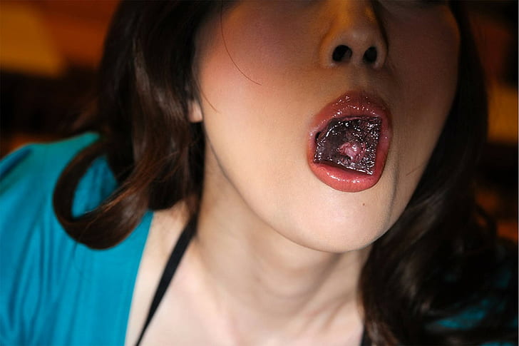 juicy lips, closeup, mouths, Julia Kyoka, Julia Boin, Asian, HD wallpaper
