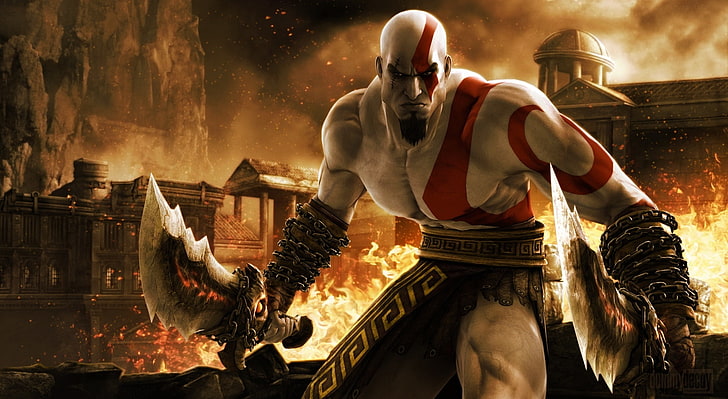 Kratos in God of War, Kratos wallpaper, Games, people, sport