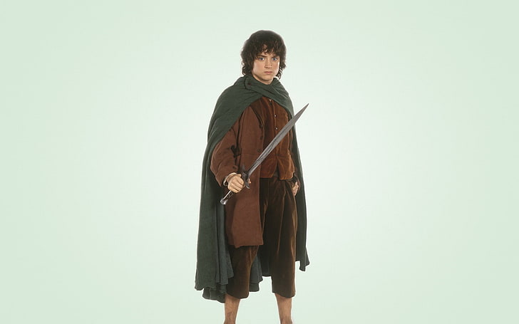 sword, light background, The Lord of the Rings, Elijah Wood