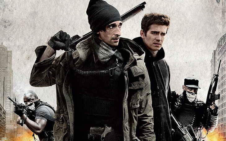 American Heist 2015, men's gray zip-up coat, Movies, Hollywood Movies