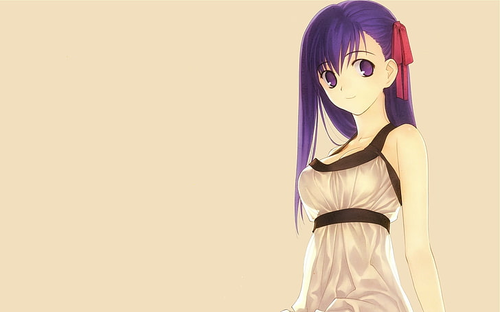 purple haired girl anime character, Matou Sakura, Fate/Stay Night, HD wallpaper