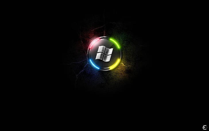 Glowing Windows Orb, windows logo