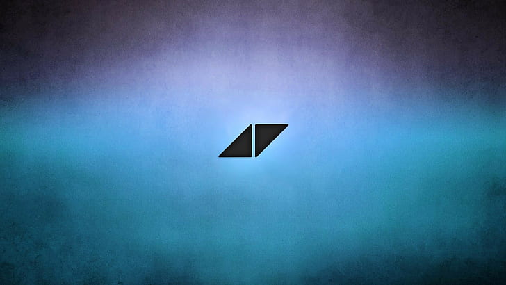 Avicii Blue HD, black rectangular logo, music