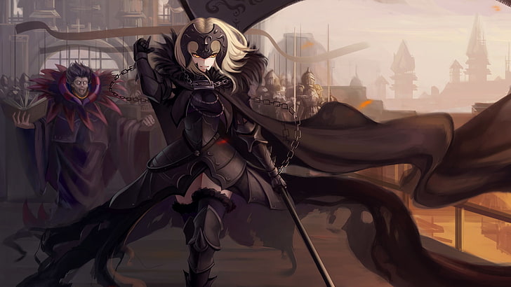 white haired armored anime character, Fate/Apocrypha, Fate Series, HD wallpaper