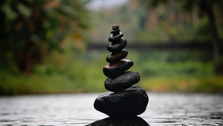 rock balancing, stone balancing, rock stacking, stone stacking, HD wallpaper