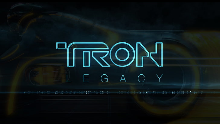 Tron: Legacy, movies, Disney, text, illuminated, western script, HD wallpaper