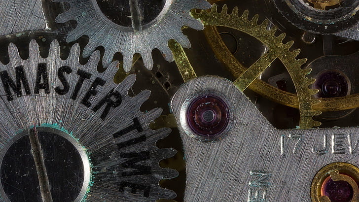 metal gears clockwork macro closeup detailed jewels microscopic text numbers technology time watch, HD wallpaper