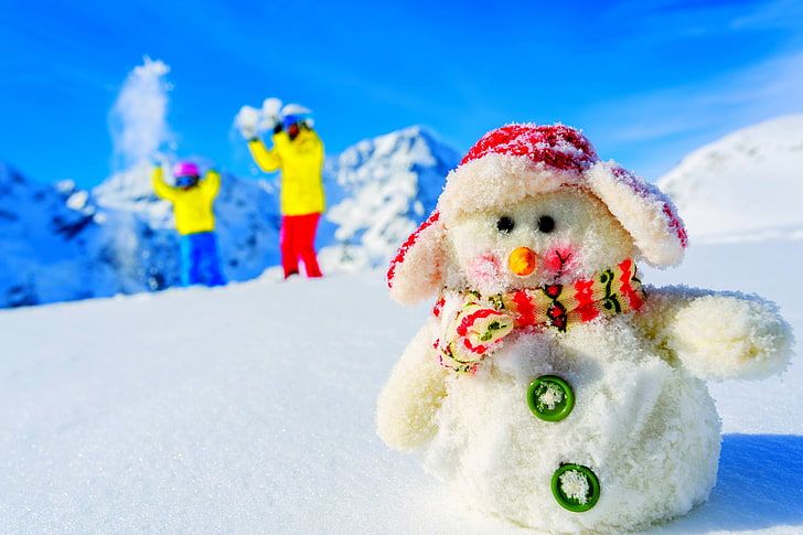 HD wallpaper: nature, snow, snowmen, winter, cold temperature ...