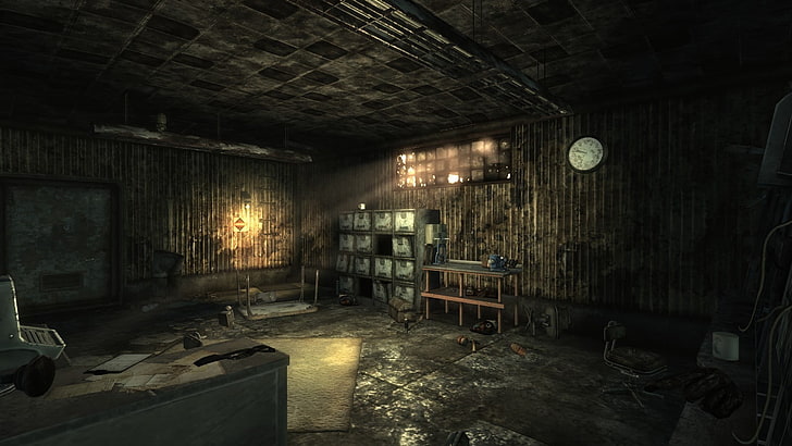 untitled, Fallout, Fallout 3, video games, ambient, indoors, abandoned