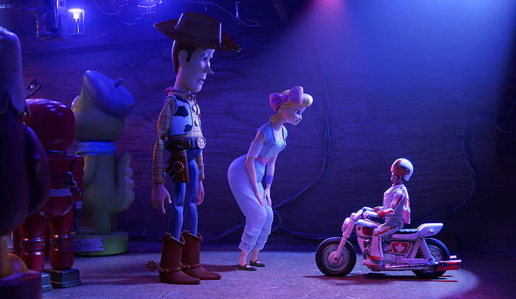 Movie, Toy Story 4, Bo Peep, Duke Caboom, Woody (Toy Story)