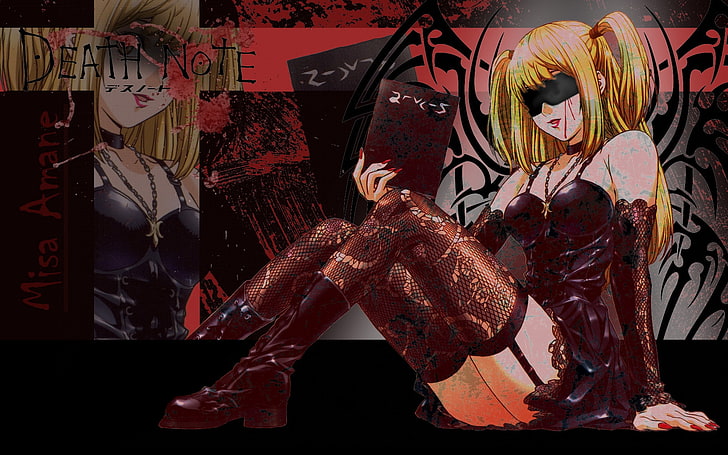 death note blindfolds twintails amane misa 1920x1200  Anime Death Note HD Art, HD wallpaper