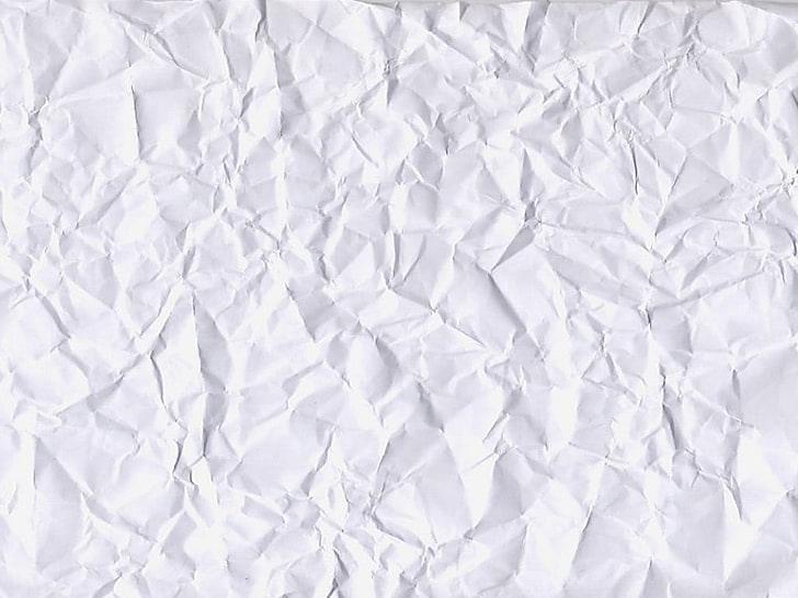 white paper, texture, wrinkled paper, crumpled, backgrounds, sheet, HD wallpaper
