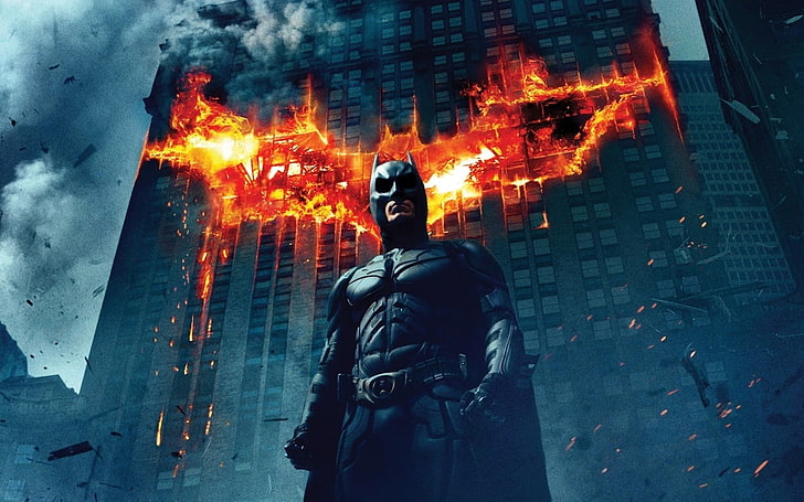 DC Batman wallpaper, The Dark Knight, movies, representation, HD wallpaper