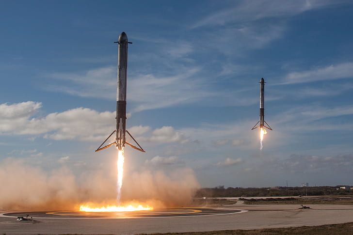 smoke, Cape Canaveral, rocket, Falcon 9, Falcon Heavy, SpaceX