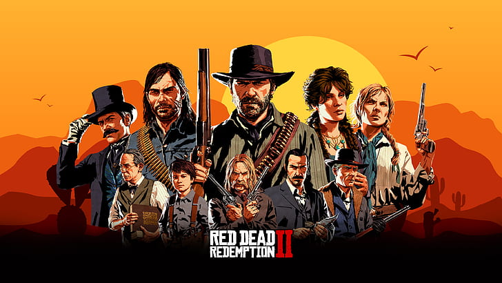 Red Dead, Red Dead Redemption 2, Arthur Morgan, Dutch van der Linde, HD wallpaper