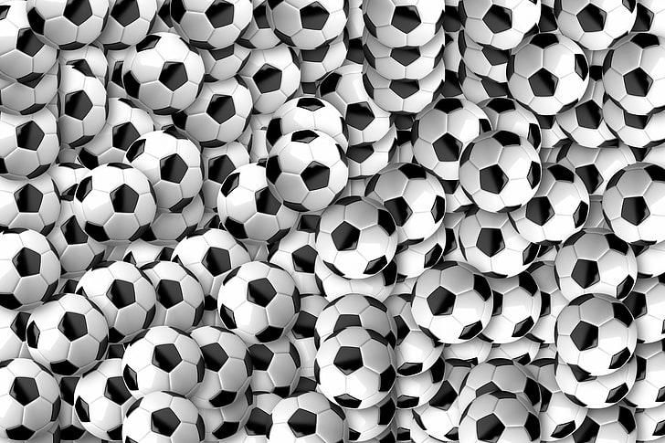 HD wallpaper: soccer ball lot clip art, soccer balls, football, texture,  many | Wallpaper Flare