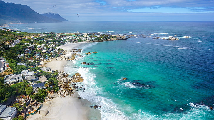ocean, Cape Town, 4K, Clifton Beachs, HD wallpaper