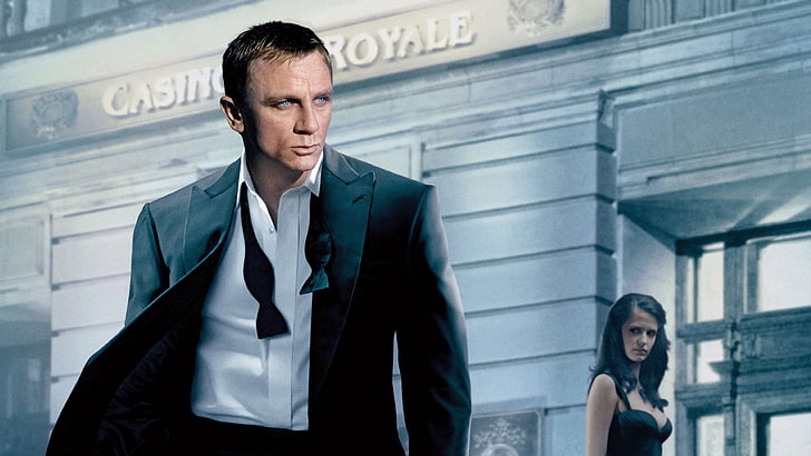 James Bond Casino Royale illustration, movies, Daniel Craig, Eva Green