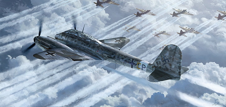World War II, military aircraft, airplane, Germany, Luftwaffe, HD wallpaper