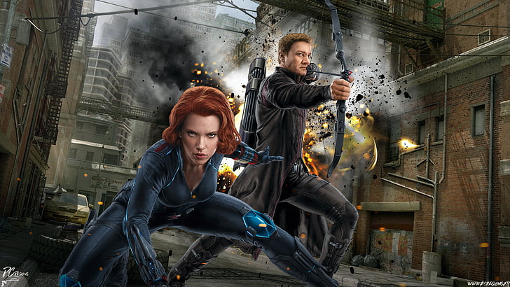 HD wallpaper: Marvel Hawkeye and Black Widow, The Avengers, Avengers: Age  of Ultron | Wallpaper Flare