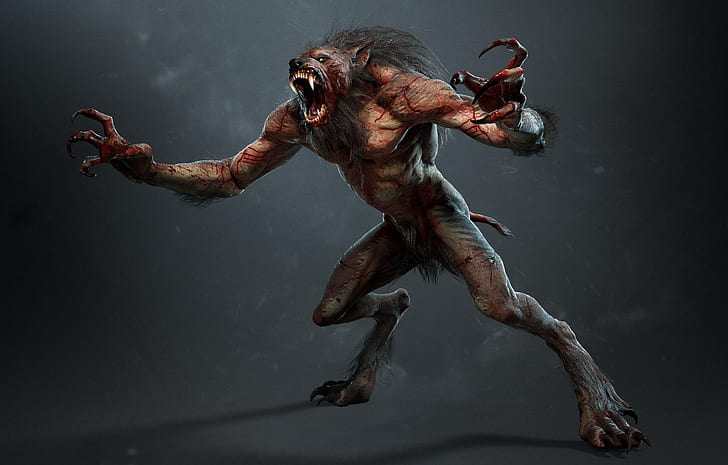 monster, beast, werewolf, lycanthrope, The Witcher 3 Wild Hunt, HD wallpaper