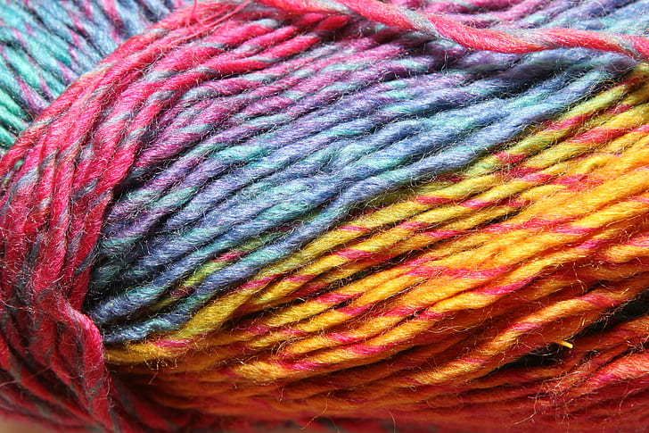 closeup photo of strings, Wool, Textures, yarn, color, colour, HD wallpaper