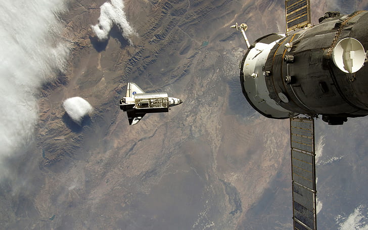 Space Station Shuttle Earth HD, HD wallpaper