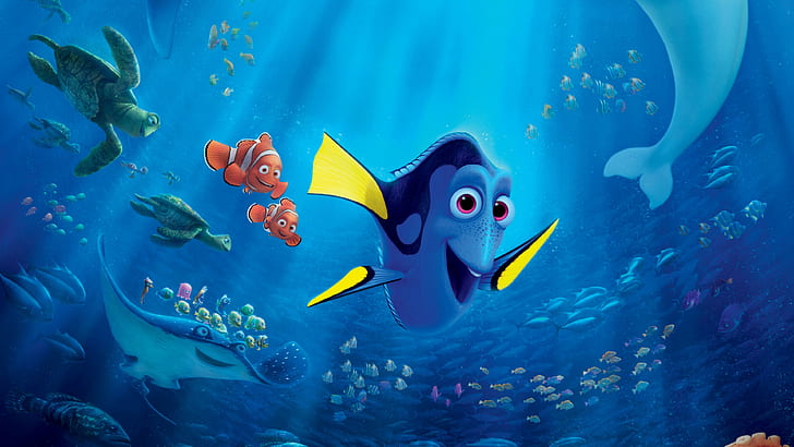 Finding Dory, nemo, shark, fish, Pixar, animation