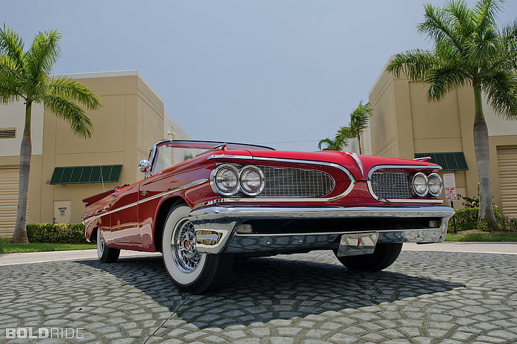 1958 Pontiac Catalina, car, old car, Oldtimer, vehicle, mode of transportation, HD wallpaper