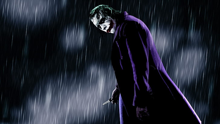 Batman The Dark Knight Rain Joker HD, movies, HD wallpaper