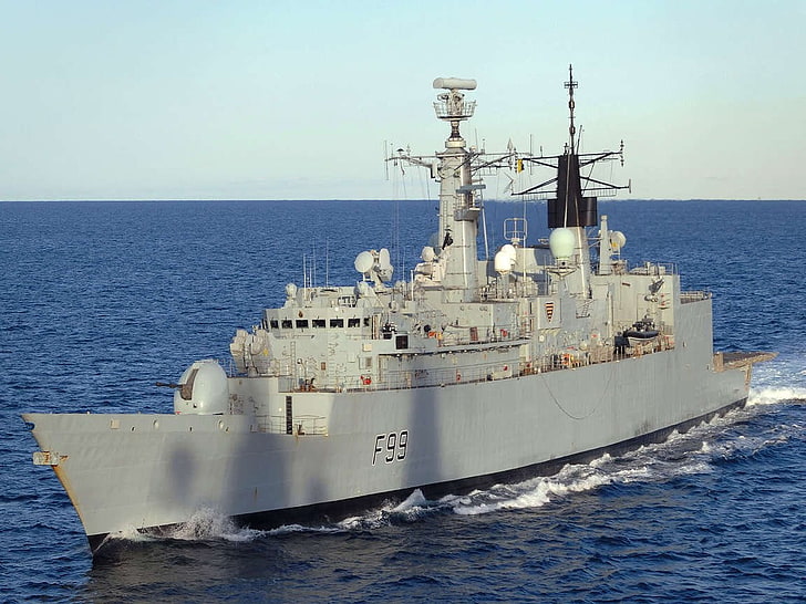 warship, HMS Cornwall, frigates, UK, Royal Navy, military, vehicle, HD wallpaper