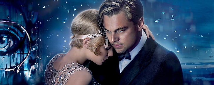 The Great Gatsby (2013), poster, movie, blonde, man, Leonardo DiCaprio