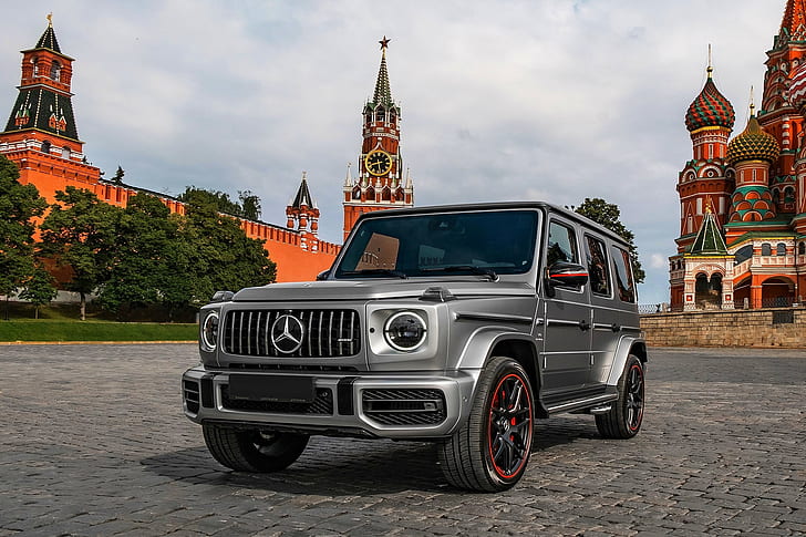 MOSCOW, 2019, Mersedes Benz, G 63 AMG, RED SQUARE, The KREMLIN
