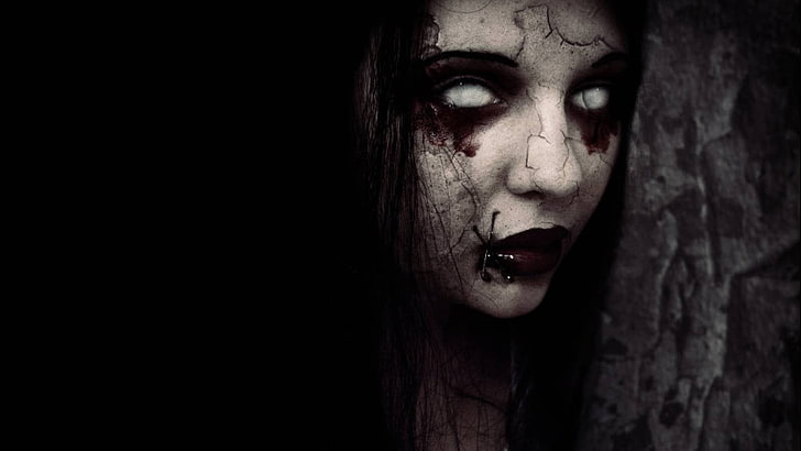 woman character wallpaper, horror, dark, spooky, zombies, fear, HD wallpaper
