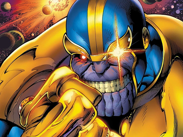 HD wallpaper: Marvel Thanos, Marvel Comics, no people, yellow, multi  colored | Wallpaper Flare