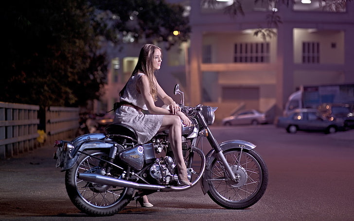 vehicle, model, women, motorcycle, Lee Enfield, mode of transportation, HD wallpaper